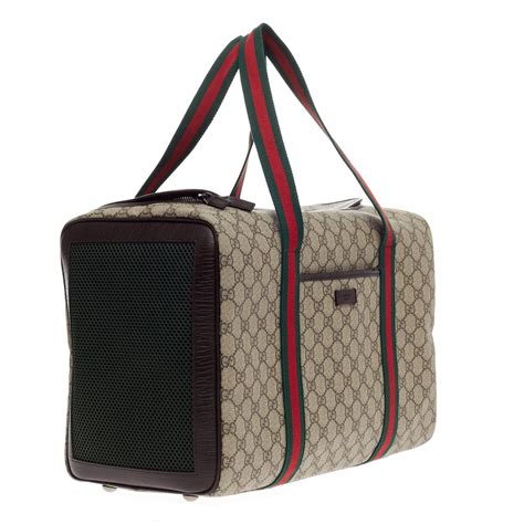 gucci dog carrier|Gucci pet carrier for sale.